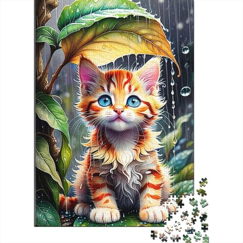 Puzzle für Kinder, Kunst, Tier, Katze, 1000 Teile, Puzzle für Kinder, Holzpuzzle für Kinder ab 18 Jahren, Spielzeug, Wanddekoration (75 x 50 cm) von XJmoney