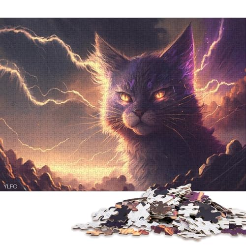 Puzzle für Kinder, Kunst, Tier, Katze, 500 Teile, Puzzle, Puzzle ab 18 Jahren, anspruchsvolles Spiel, 500 Teile (52 x 38 cm) von XJmoney