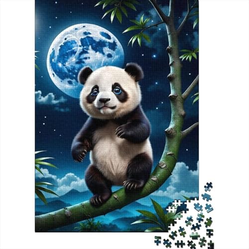 Puzzle für Kinder, Kunst, Tierpanda, 500-teiliges Puzzle für Kinder, Holzpuzzle für Kinder ab 18 Jahren, Lernspielzeug, 500 Teile (52 x 38 cm) von XJmoney