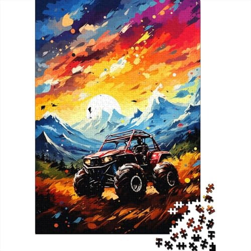 Puzzle für Kinder, Kunst-Mountainbike, 300-teiliges Puzzle für Kinder, Holzpuzzle für Kinder ab 18 Jahren, Lernspielzeug, 300 Teile (40 x 28 cm) von XJmoney