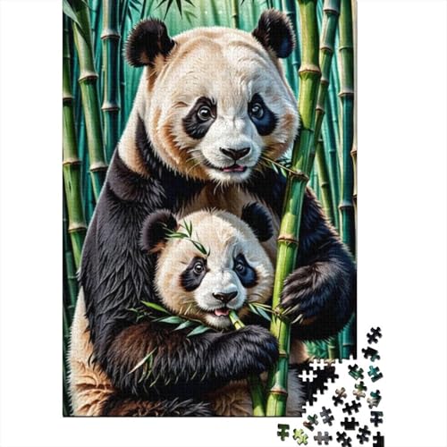 Puzzle für Kinder, Kunsttierpanda, 300-teiliges Puzzle, Holzpuzzle für Kinder und Jugendliche ab 18 Jahren, anspruchsvolles Spiel, 300 Teile (40 x 28 cm) von XJmoney