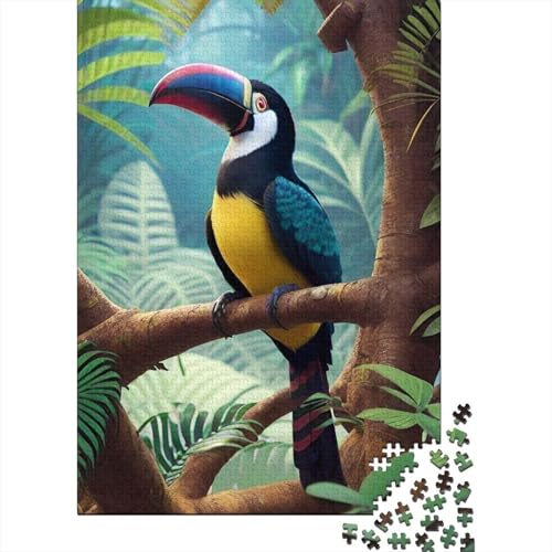 Puzzle für Kinder, Tierkunst, Vogel, 500-teiliges Puzzle, Holzpuzzle für Kinder ab 18 Jahren, anspruchsvolles Spiel, 500 Teile (52 x 38 cm) von XJmoney