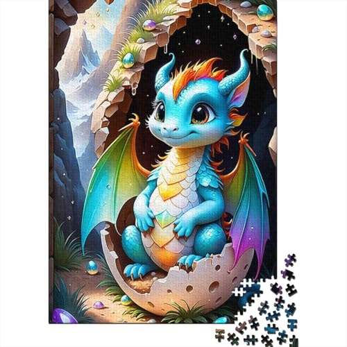 Puzzle für Kinder Art Dragon 300-teiliges Puzzle Holzpuzzle für Kinder ab 18 Jahren Lernspiel 300 Teile (40 x 28 cm) von XJmoney