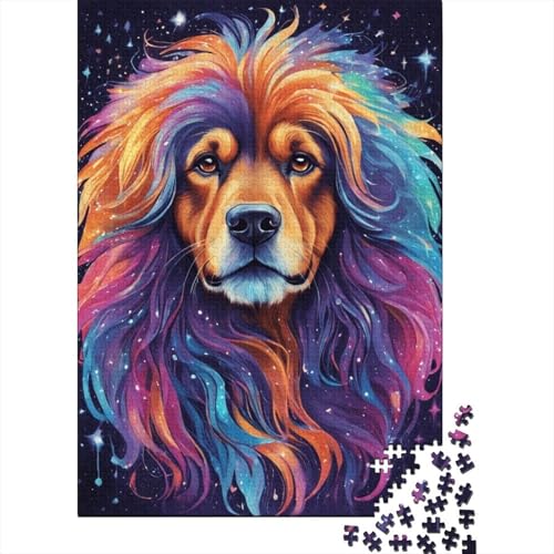 Puzzle für Kinder Art Galaxy Dogs 1000-teiliges Puzzle für Kinder, Holzpuzzle für Kinder ab 18 Jahren, Lernspielzeug, 1000 Teile (75 x 50 cm) von XJmoney