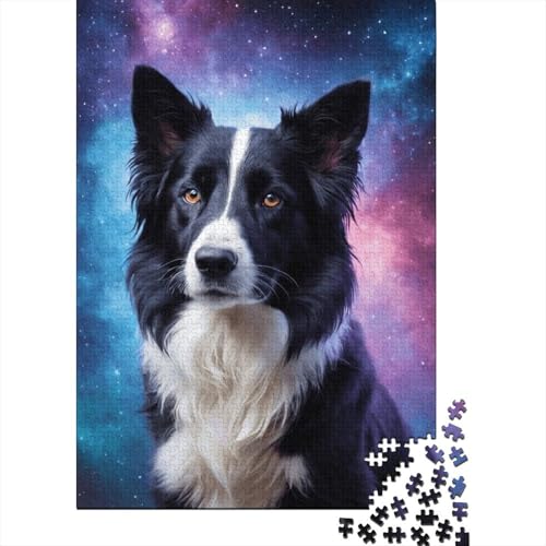 Puzzle für Kunst, Weltraumhunde, 500-teiliges Puzzle, Holzpuzzle für Kinder und Herausforderungen für die Familie, 500 Teile (52 x 38 cm) von XJmoney