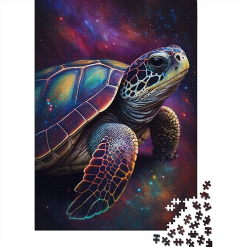 Puzzle mit 1000 Teilen, Galaxie-Schildkröte, Puzzle für Erwachsene, Holzpuzzle, pädagogisches Stressabbau-Spielzeug, Puzzle, 1000 Stück (75 x 50 cm) von XJmoney