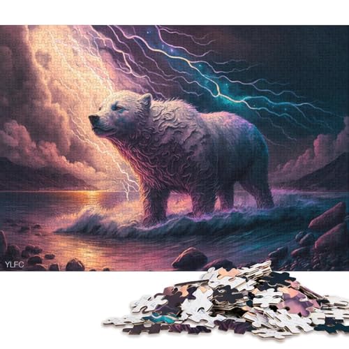 Puzzle mit Tiermotiv, Eisbär, 300 Teile, Puzzle für Kinder und anspruchsvolle Familien, 300 Teile (40 x 28 cm) von XJmoney