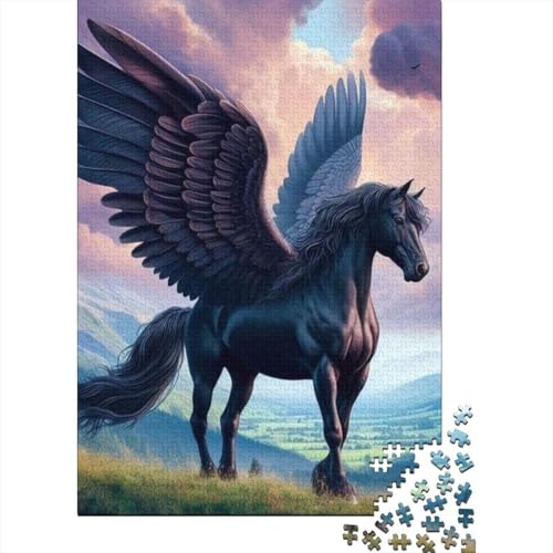 Puzzles Art Animal Horse 1000 Teile Puzzle für Erwachsene Holzpuzzle Geeignet für Erwachsene und über 18 Jahre alt Stressabbau-Spielzeug 1000 Teile (75x50cm) von XJmoney