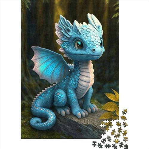 Puzzles Art Dragon 1000 Teile Puzzle für Erwachsene Holzpuzzle Geeignet für Erwachsene und über 18 Jahre alt Stressabbau-Spielzeug 1000 Teile (75x50cm) von XJmoney