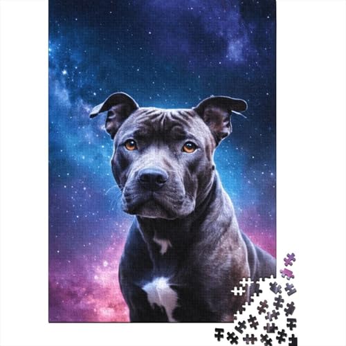 Puzzles Art Space Dogs 1000 Teile Puzzle für Kinder Holzpuzzle Geeignet für Kinder und über 18 Jahre alt Stressabbau-Spielzeug 1000 Stück (75x50cm) von XJmoney