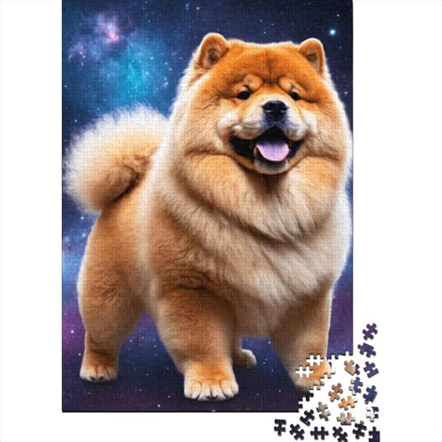 Puzzles Art Space Dogs 500 Teile Puzzle für Kinder Holzpuzzle Geeignet für Kinder und über 18 Jahre alt Stressabbau-Spielzeug 500 Stück (52x38cm) von XJmoney