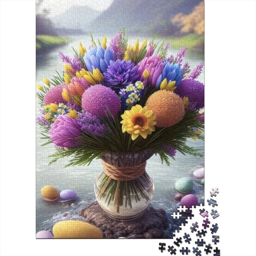 Puzzles Tierkunst Blumen 300 Teile Puzzle für Kinder Holzpuzzle Geeignet für Kinder und über 18 Jahre alt Stressabbau-Spielzeug 300 Stück (40x28cm) von XJmoney