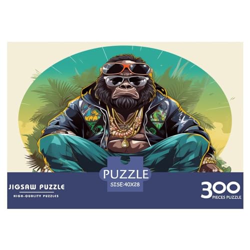 Puzzles für Erwachsene, 300 Teile, King Kong, kreative Holzpuzzles, praktisches Spiel, Familiendekoration, 300 Teile (40 x 28 cm) von XJmoney