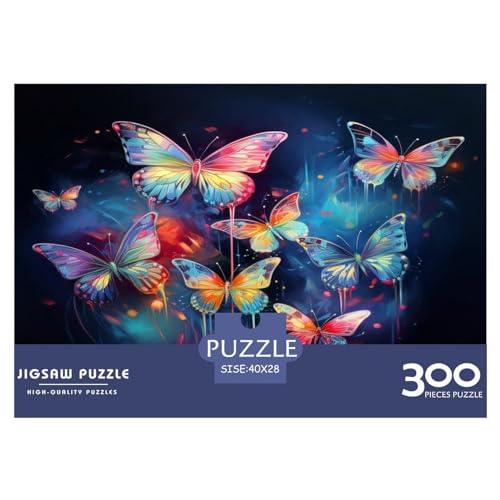 Puzzles für Erwachsene, 300 Teile, Schmetterlingspuzzles für Erwachsene, Holzbrettpuzzles, lustiges Geschenk, 300 Teile (40 x 28 cm) von XJmoney