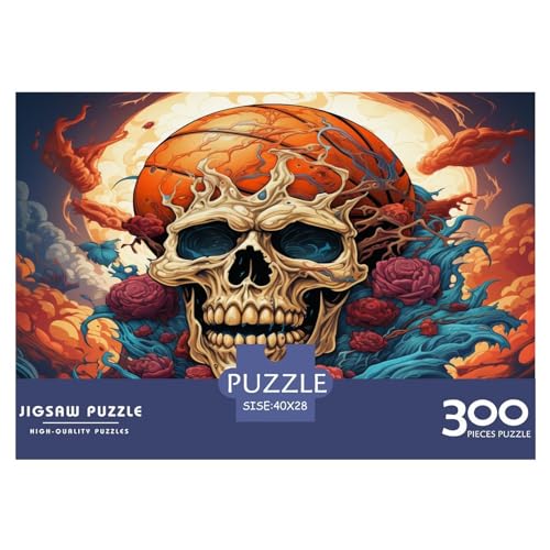 Puzzles für Erwachsene, 300 Teile, klassisches Skelett-Basketball-Holzpuzzle, entspannendes Puzzlespiel, Denksportaufgaben, 300 Teile (40 x 28 cm) von XJmoney