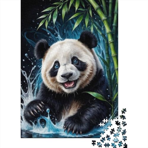 Puzzles mit 500 Teilen, Art Animal Panda Puzzles, Holzpuzzles für Erwachsene und ab 18 Jahren, Denkspiel, 500 Teile (52 x 38 cm) von XJmoney