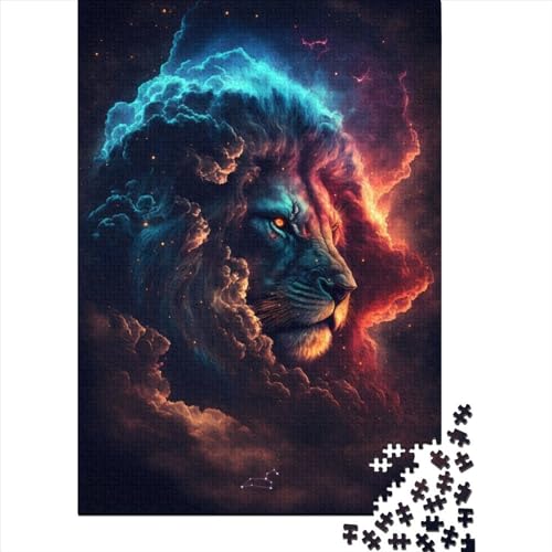 Radiant Cloud Leo-Puzzles für Erwachsene, kreatives rechteckiges Holzpuzzle, Freunde und Familie, 1000 Teile (75 x 50 cm) von XJmoney