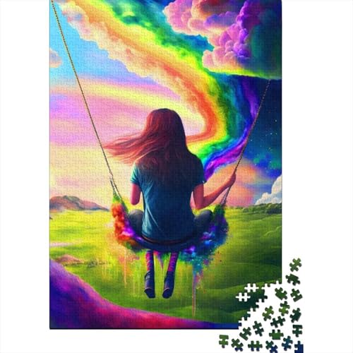 Rainbow Spirit Puzzle, 500 Puzzleteile für Erwachsene, Puzzle-Sets für die Familie, Lernspiel, 500 Stück (52 x 38 cm) von XJmoney