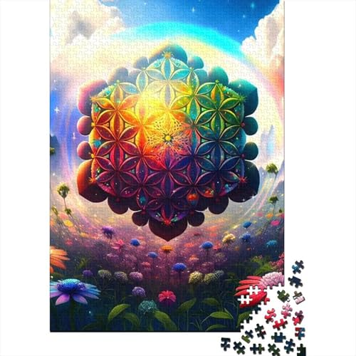 Rainbow Spirit Puzzle für Erwachsene, 1000 Teile, schwierige Puzzles, Erwachsenen-Puzzle, Heimdekoration, Kunst, Holzpuzzle für Erwachsene, 1000 Teile (75 x 50 cm) von XJmoney