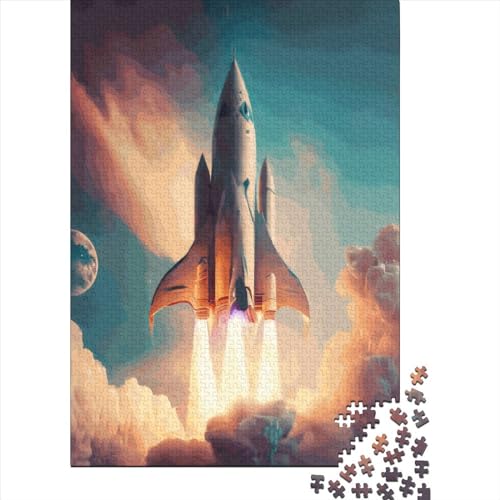 Raketenpuzzle für Kinder und Jugendliche, 1000 Teile, Holzpuzzle, Puzzle für Kinder, Familienaktivität, Puzzle 1000 Teile (75 x 50 cm) von XJmoney