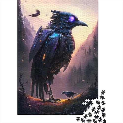 Raven Puzzles, kreatives rechteckiges großes Familienpuzzlespiel, Kunstwerk für Erwachsene, 500 Teile (52 x 38 cm) von XJmoney