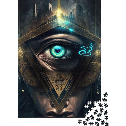 Rechteckige Puzzles für Erwachsene „The Art of The Eye65“, kreative Puzzle-Herausforderung, Spielzeug-Puzzles, 1000 Teile (75 x 50 cm) von XJmoney