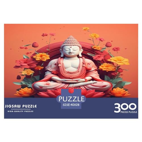 Sakyamuni Buddha 300-teiliges Puzzle für Erwachsene – Puzzles für Teenager – Geschenke – Holzpuzzles – Entspannungspuzzlespiele – Denksport-Puzzle 300 Teile (40 x 28 cm) von XJmoney