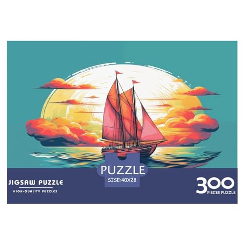 Segelpuzzle für Erwachsene, 300 Teile, klassisches Puzzle, Holzpuzzle, Wandkunst, einzigartiges Spielzeug, Geschenk, 300 Stück (40 x 28 cm) von XJmoney