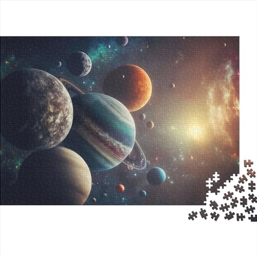 Sonnensystem Neon7 1000-teiliges Puzzle für Erwachsene | | Familienspaß-Puzzle 1000 Teile für Erwachsene, Geschenke, Denkspiele, 1000 Teile (75 x 50 cm) von XJmoney