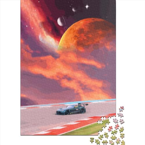 Space Track Puzzle Bunt 100% recycelter Karton Puzzle für Frauen Männer Weihnachtsgeschenke 38x26cm/1000 Teile von XJmoney