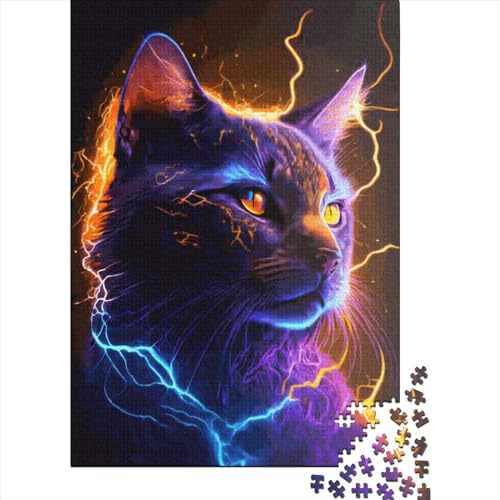 Star Cat Puzzle, herausforderndes und inspirierendes rechteckiges Papierpuzzle für Frauen und Männer, Ostergeschenk 70 x 50 cm / 1000 Teile von XJmoney