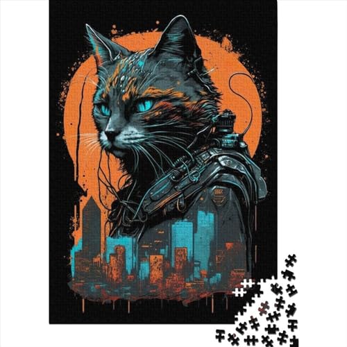 Süßes Cat2-Puzzle, 500 Teile, Puzzle für Erwachsene, für Kinder, Lernspiel, Herausforderungsspielzeug, 500 Teile (52 x 38 cm), Gelegenheitspuzzlespiele, Raumdekoration von XJmoney