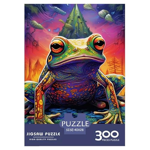 Tier-Frosch-Puzzle, 300 Teile, Puzzle für Erwachsene, Puzzles aus Holz, nachhaltiges Puzzle für Erwachsene | Spiele 300 Teile (40 x 28 cm) von XJmoney