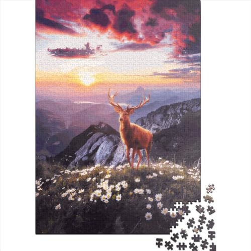 Tierelch Puzzle Lernspiel Rechteckiges Papier Puzzle für Erwachsene Geburtstagsgeschenk für Jugendliche 38 x 26 cm / 1000 Teile von XJmoney