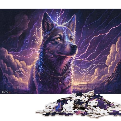 Tierpuzzle für Erwachsene, Husky-Hund, 1000 Teile, klassisches Puzzle, Puzzle, Wandkunst, einzigartiges Spielzeug, Geschenk, 1000 Teile (75 x 50 cm) von XJmoney