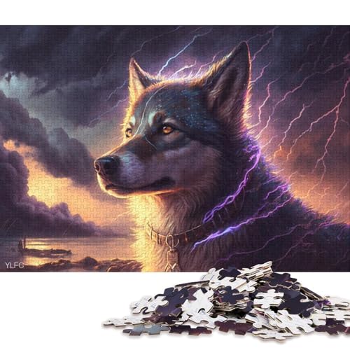 Tierpuzzle mit Husky-Hund, 300 Teile, Puzzle für Kinder, Denkspiel, Puzzlespielzeug für Kinder, 300 Teile (40 x 28 cm) von XJmoney