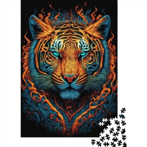 Tiger-, Feuer- und Wasser-Puzzle für Erwachsene, Denkspiel, Puzzle-Spielzeug für Kinder, 300 Teile (40 x 28 cm) von XJmoney