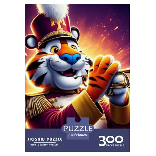 Tiger-Trompeten-Puzzle, 300 Teile, Puzzle für Erwachsene, Puzzles für Teenager, Geschenke, Lernspiel, Herausforderungsspielzeug, 300 Teile (40 x 28 cm) von XJmoney