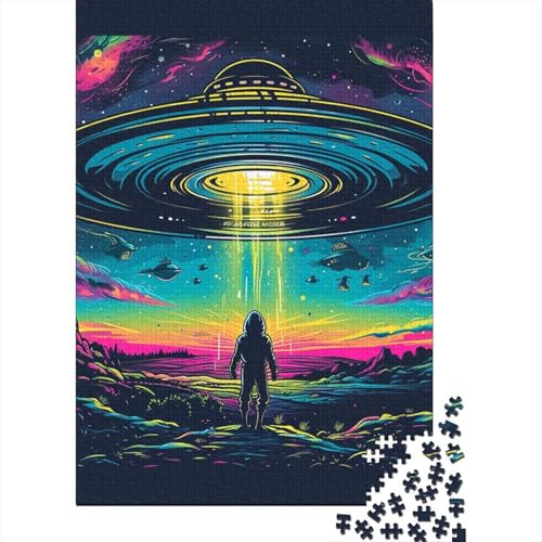 UFO-Puzzle Lustige Home Aktivität Premium-Karton-Puzzle für Frauen und Männer Ostergeschenke 38x26cm/1000 Teile von XJmoney