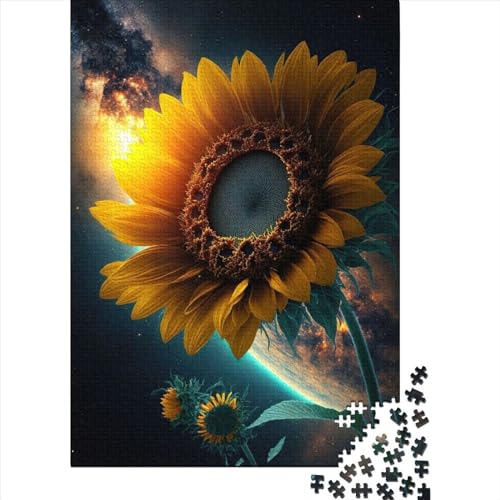 Universe Sunflower1 Puzzle 300 Teile für Kinder Puzzle für Kinder für Kinder und Jugendliche ab 12 Jahren (40 x 28 cm) Familie von XJmoney