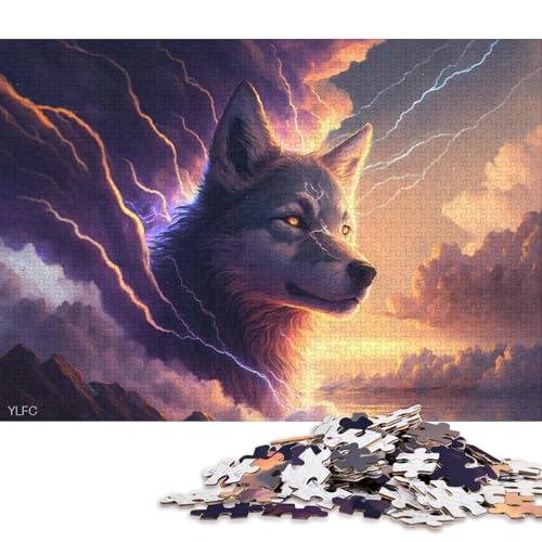 Unmögliches Puzzle für Erwachsene, Tier-Puzzle mit Husky-Hund, 1000 Teile, Puzzle-Geschenke für Kinder, 1000 Teile (75 x 50 cm) von XJmoney