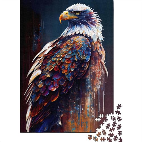 Weißer Adler Tinten-Puzzle, lustiges Puzzle, 100 % recyceltes Karton-Puzzle für Jungen oder Mädchen, Geschenke für Kindertag, 38 x 26 cm / 1000 Teile von XJmoney