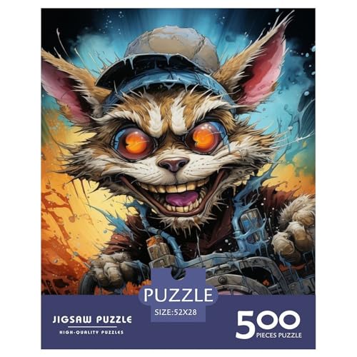 Wilde Tiere-Puzzle für Erwachsene und Jugendliche, 500 Teile, Puzzle, Puzzle für Erwachsene, Puzzles für Erwachsene, Lernspiel, Herausforderungsspielzeug, 500 Teile (52 x 38 cm) von XJmoney