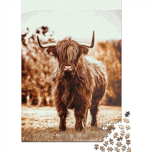 Yak Puzzle schwer schwer Puzzle aus 100% recyceltem Karton für Kinder und Erwachsene ab 12 Jahren Ostergeschenke 70 x 50 cm / 1000 Teile von XJmoney