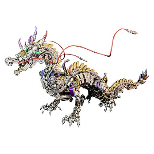 XKlemBauklode 3D Metall Puzzle für Erwachsene, DIY Groß Drachen Modellbausatz, Drachen Figuren Modell 3D Metallpuzzle Baukästen, Steampunk Deko (2030+Teile) von XKlemBauklode