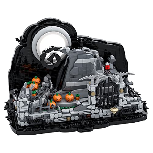 XKlemBauklode Halloween Haus Klemmbausteine Modular, DIY MOC Spiral Hill Mech Gebäude Bausteine, Stadthaus Modell Bauspielzeug für Erwachsene - 1657 Teile von XKlemBauklode