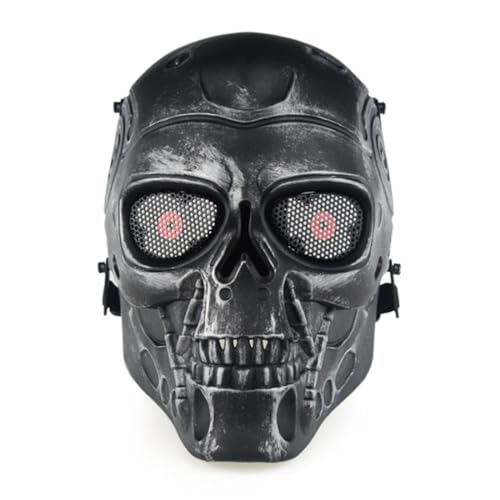 XKlemBauklode Halloween Punk-Vollgesicht Terminator Thriller Maske, Dämonen Gruselige Maske, Dekorative Maske Kostüm Halloween Neuheit Horrormaske Rollenspiel für Erwachsene XKlemBauklode Halloween Punk-Vollgesicht Terminator Thriller Maske, Dämonen Gruselige Maske, Dekorative Maske Kostüm Halloween Neuheit Horrormaske Rollenspiel für Erwachsene von XKlemBauklode