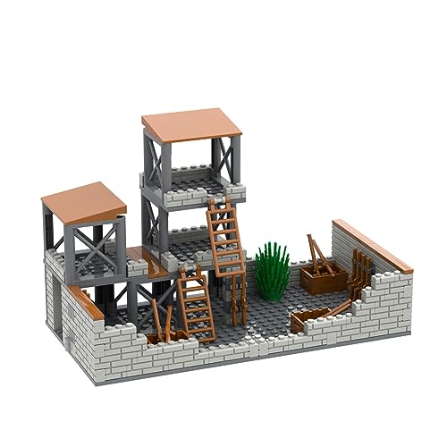 XKlemBauklode Militär Szene Wachturm Bausteine, WW2 Soldaten SWAT Team MOC Architektur Spielzeug Modell Klemmbausteine für Erwachsene von XKlemBauklode