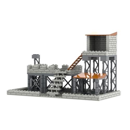 XKlemBauklode Militär Szene Wachturm Bausteine, WW2 Soldaten SWAT Team MOC Architektur Spielzeug Modell Klemmbausteine für Erwachsene von XKlemBauklode