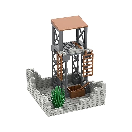 XKlemBauklode Militär Szene Wachturm Bausteine, WW2 Soldaten SWAT Team MOC Architektur Spielzeug Modell Klemmbausteine für Erwachsene von XKlemBauklode